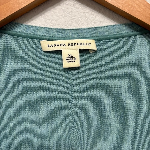 Banana Republic Silk-blend Lightweight Cardigan - Teal, XL - Picture 3 of 6